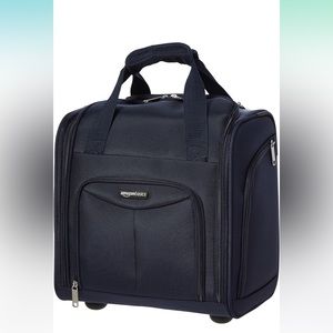 Amazon Basics Underseat Carry-On Rolling Travel Luggage Bag New